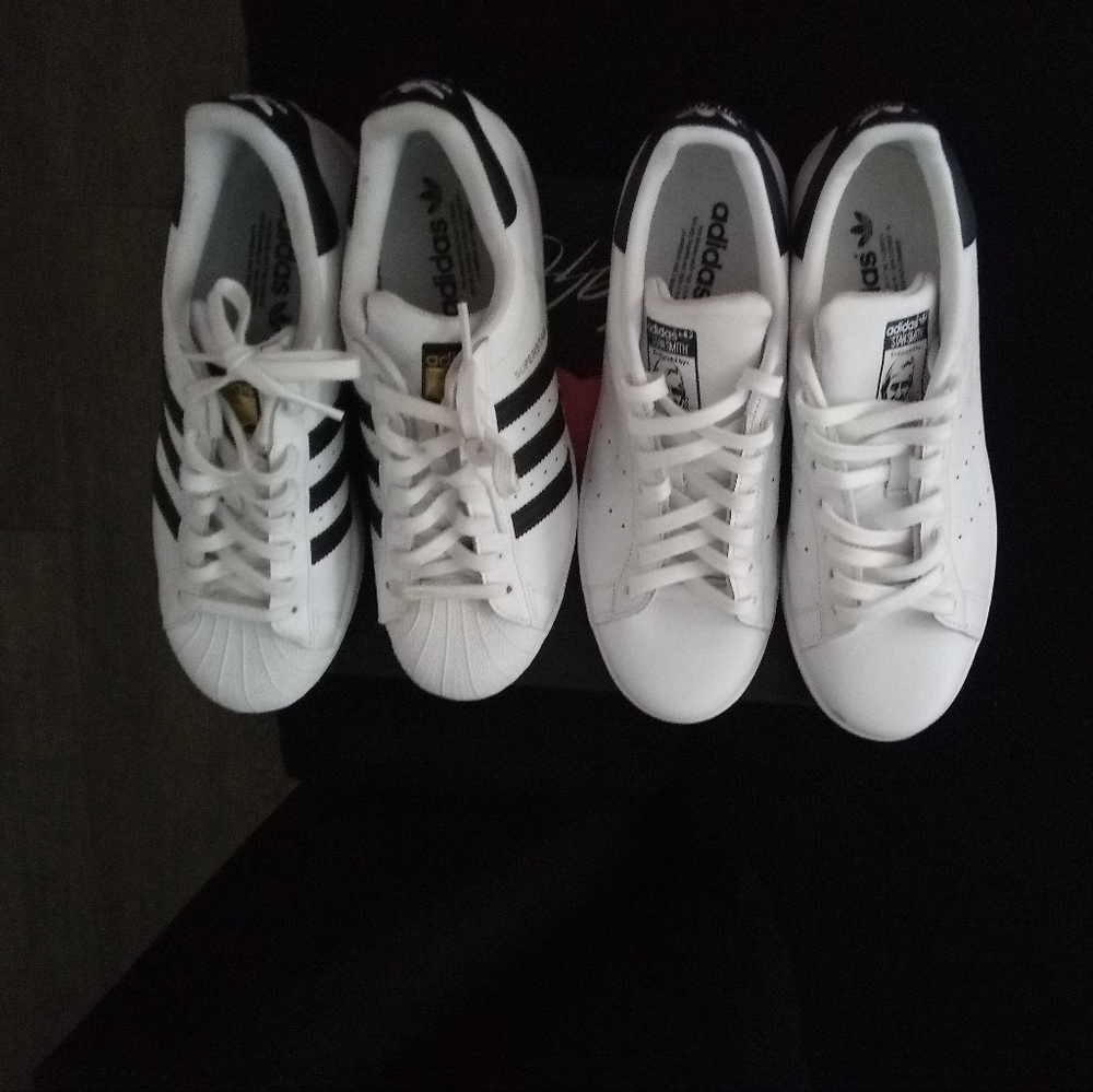 Adidas White and Black Sneakers